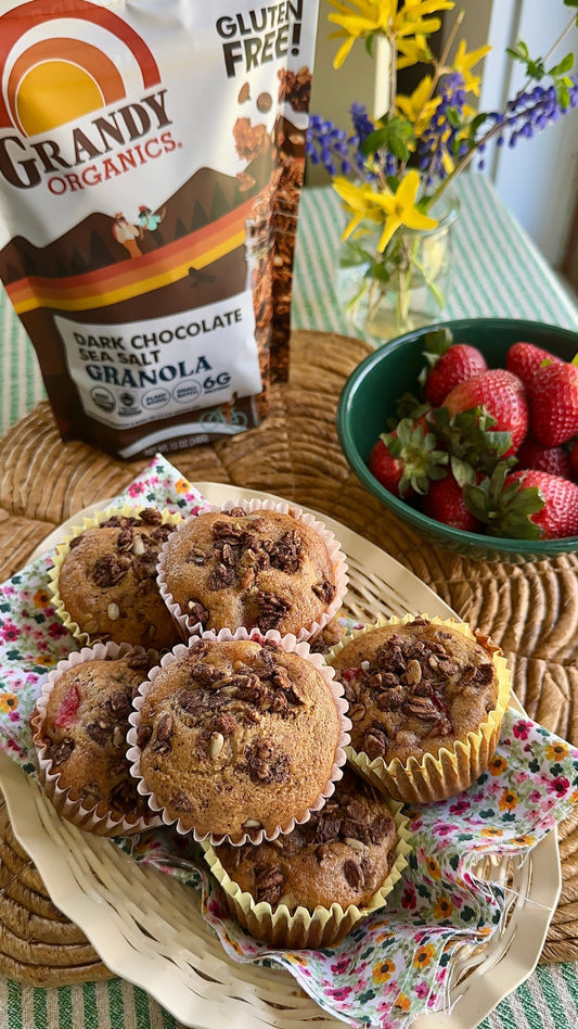 Homemade Strawberry Granola Muffins