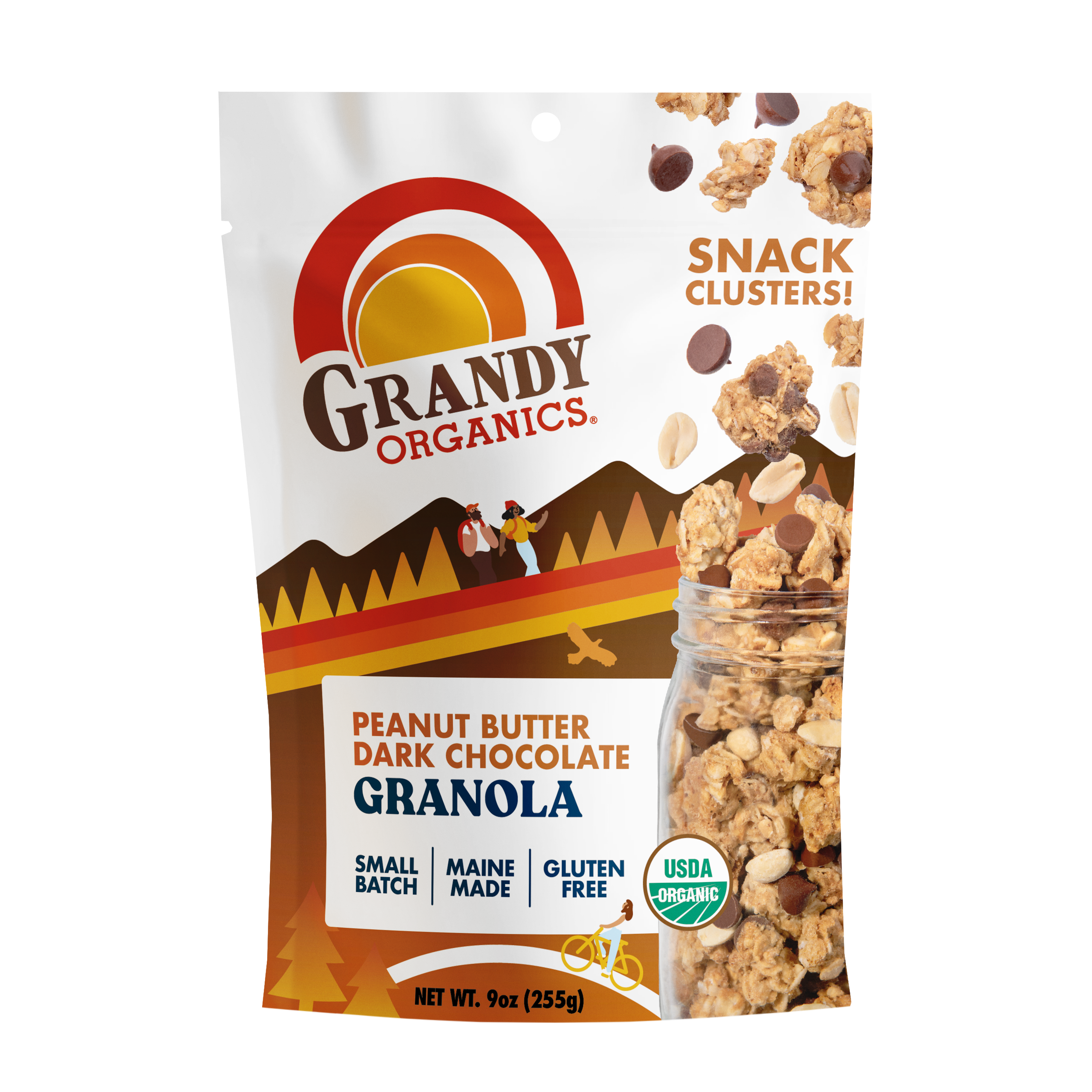 Organic Peanut Butter Dark Chocolate Granola – Grandy Organics