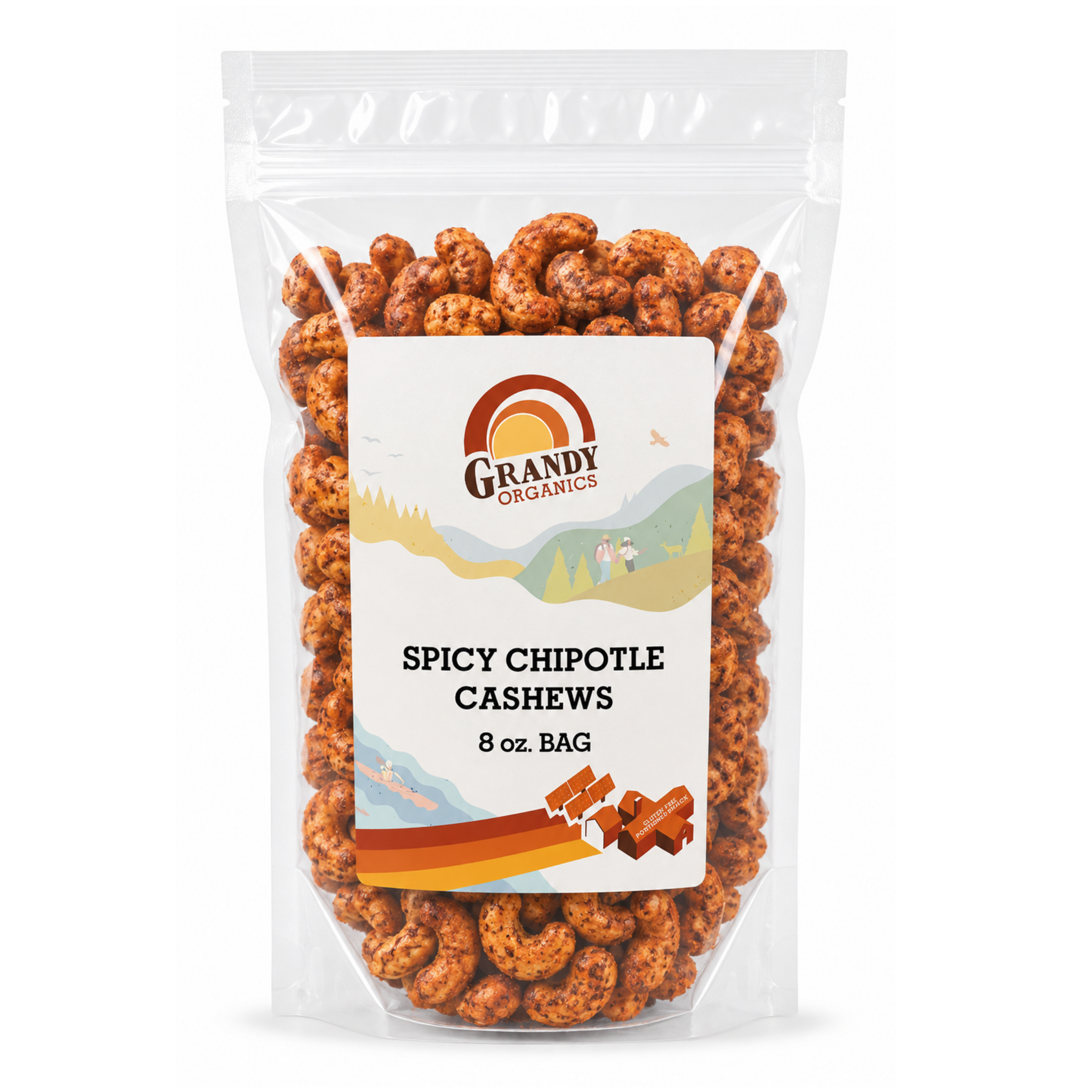 Organic Spicy Chipotle Cashews – Grandy Organics