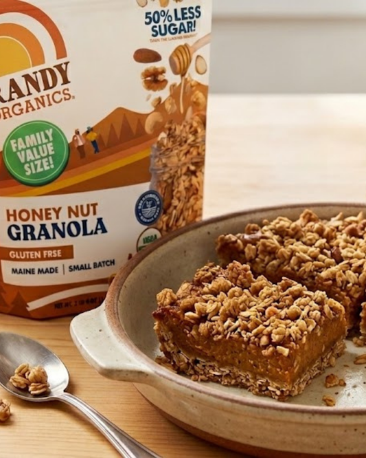 Honey Nut Granola Pumpkin Pie Bars