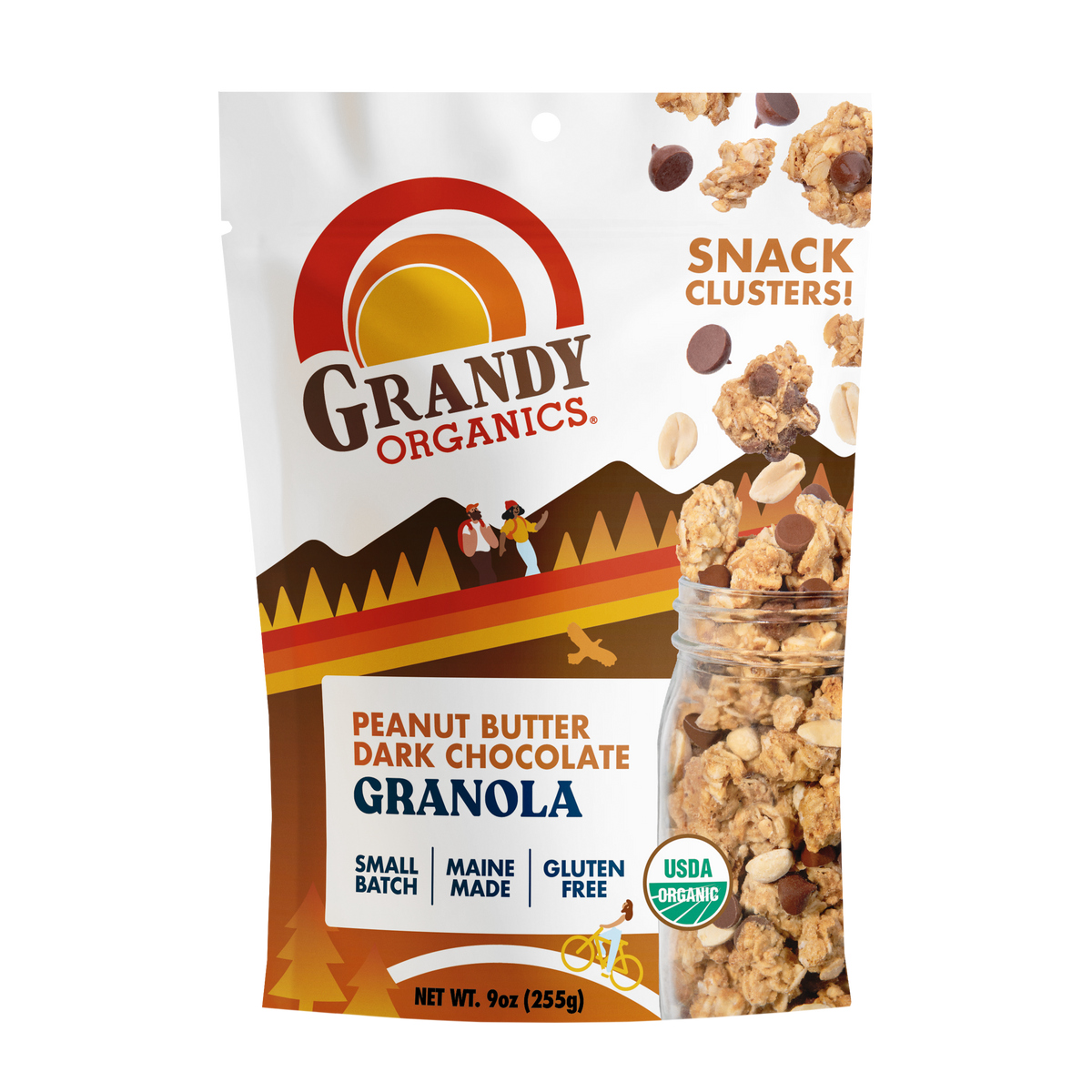 Organic Peanut Butter Dark Chocolate Granola – Grandy Organics